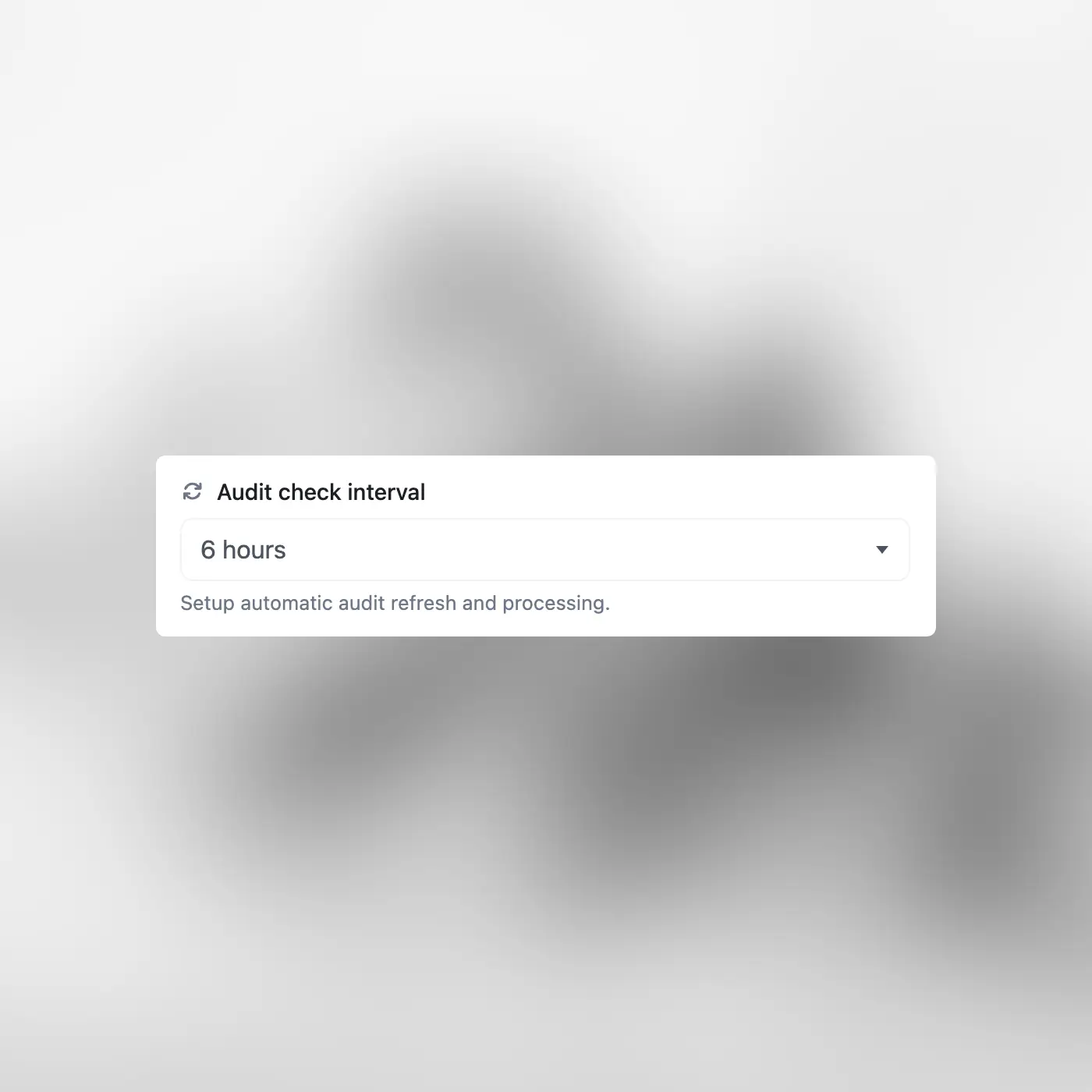 Screenshot der wiederkehrenden Audit-Funktion der App